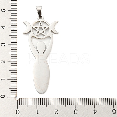 Non-Tarnish 304 Stainless Steel Pendants STAS-P330-02P-1