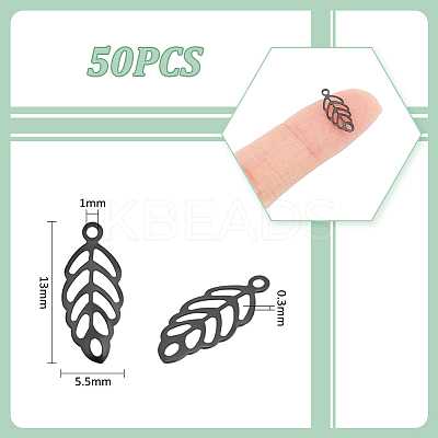 50Pcs 304 Stainless Steel Charms STAS-UN0053-25EB-1