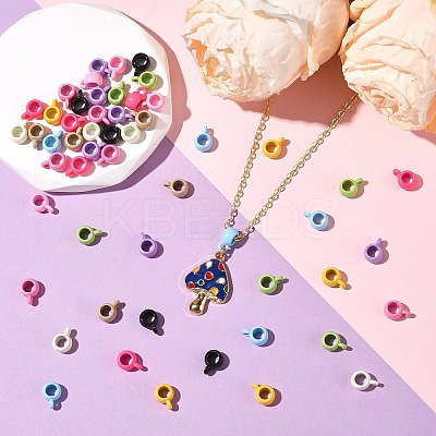 60Pcs 10 Colors Alloy Tube Bails FIND-CJ0003-37-1