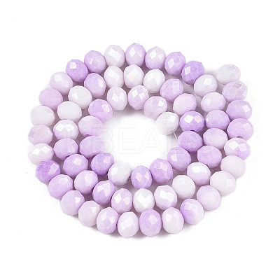 Anti-Tarnish Ombre Effect Dyed Glass Beads Strands GLAA-C023-02-B07-1