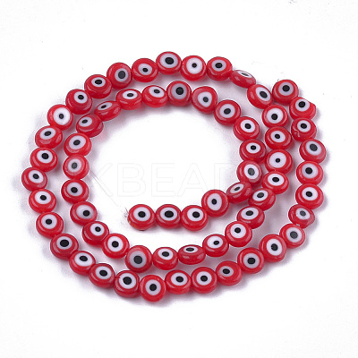 Handmade Evil Eye Lampwork Beads Strands LAMP-S191-01A-02-1