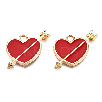 Light Gold Plated Alloy Pendants ENAM-T009-35A-1