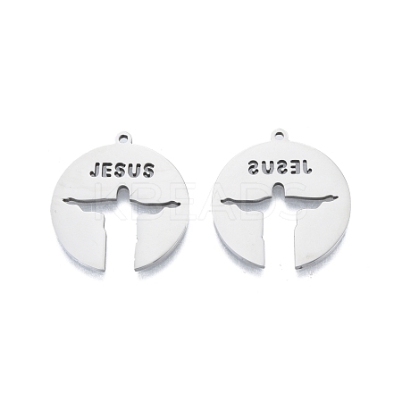 Non-Tarnish 201 Stainless Steel Pendant STAS-B027-18P-1