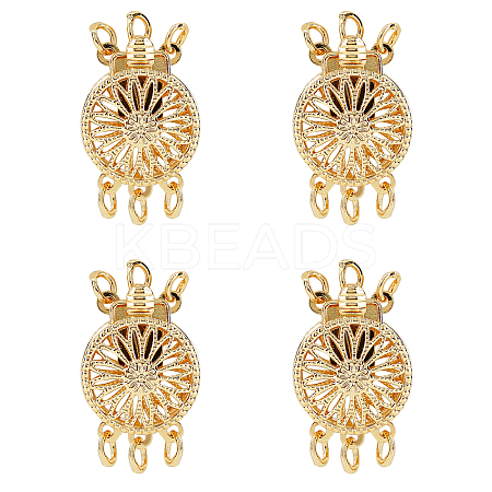Brass Box Clasps KK-PH0004-65G-1