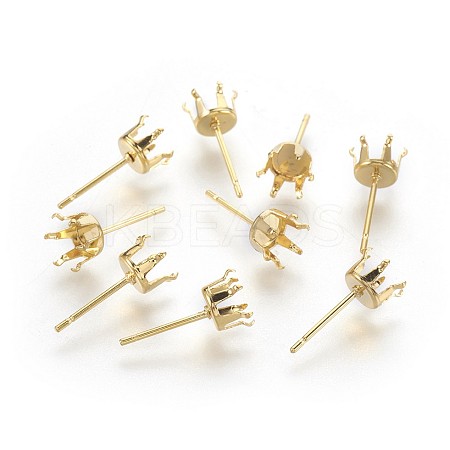 304 Stainless Steel Stud Earring Findings STAS-P221-20E-G-1