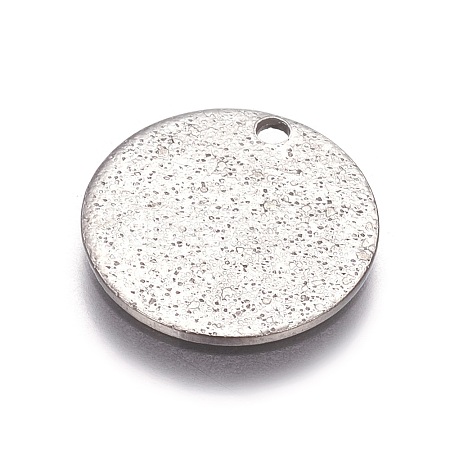 Tarnish Resistant 304 Stainless Steel Textured Pendants LS-STAS-I098-01-15mm-P-1