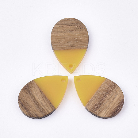 Resin & Walnut Wood Pendants RESI-T035-08D-1