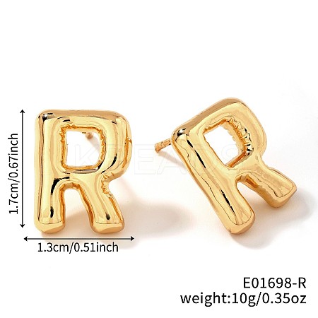 Brass Stud Earrings UV9543-18-1