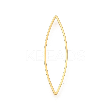 Brass Open Back Bezel Link Rings KK-B152-08B-G-1