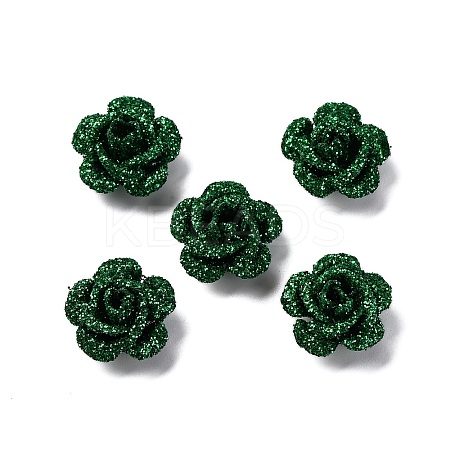 3D Rose Flower Baking Paint Aluminum Beads FIND-L019-01E-1