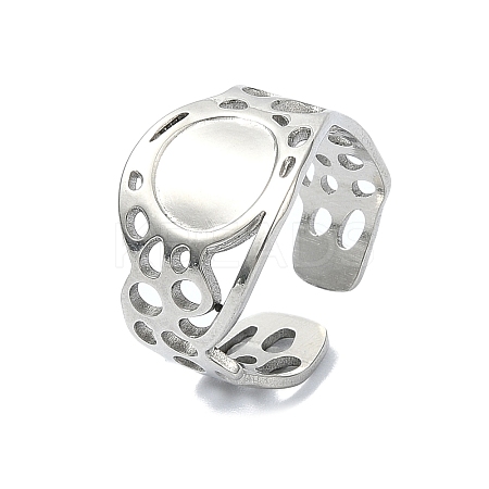 304 Stainless Steel Cuff Rings RJEW-M019-62P-1