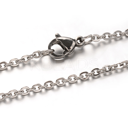 Tarnish Resistant 304 Stainless Steel Cable Chain Necklaces LS-NJEW-M151-24P-1