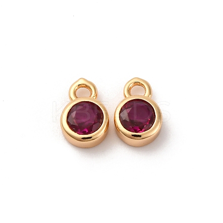 Brass Micro Pave Cubic Zirconia Pendants KK-Z112-12G-1