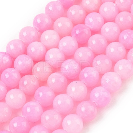 Natural Mashan Jade Round Beads Strands G-D263-10mm-XS23-01-1