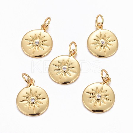 Brass Charms ZIRC-L070-63G-1
