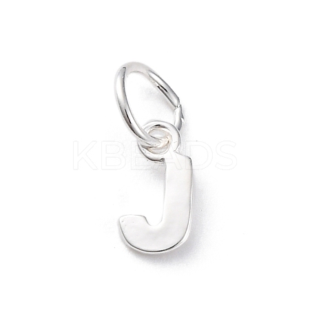925 Sterling Silver Letter Charms STER-C012-01S-J-1
