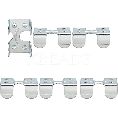 BENECREAT 6Pcs Iron Heavy Duty Double Rope Clamps FIND-BC0003-57-1