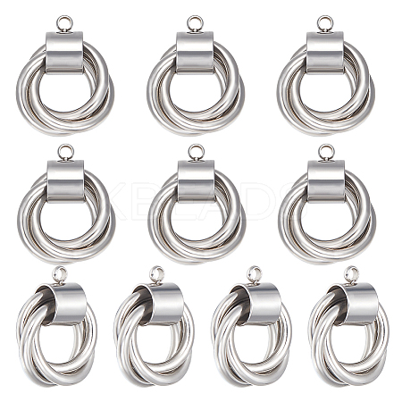 10Pcs 304 Stainless Steel Pendants STAS-UN0046-55-1