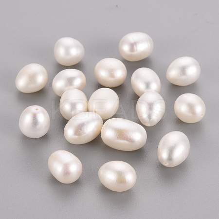 Natural Cultured Freshwater Pearl Half Drilled Beads PEAR-R063-42A-1