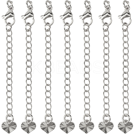 20Pcs Long-Lasting Plated Brass Curb Chain Extender KK-CN0003-15-1