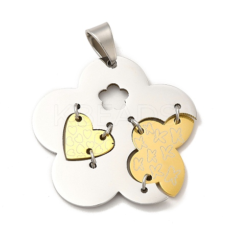 Ion Plating(IP) 304 Stainless Steel Pendants STAS-E184-25P-1
