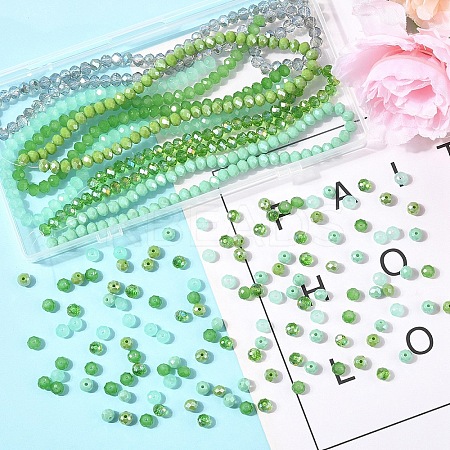 6 Strands 6 Colors Glass Beads Strands DGLA-YW0001-44C-1