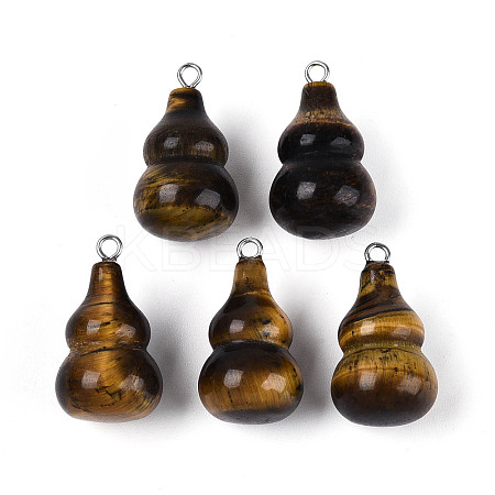 Natural Tiger Eye Pendants G-T144-73E-1