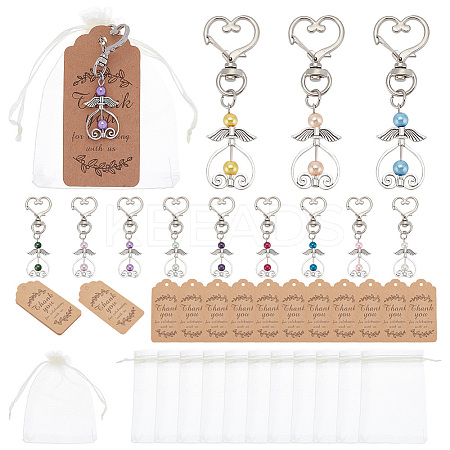 1 Set Angel Glass Pearl Pendant Decoration KEYC-BC0001-16-1
