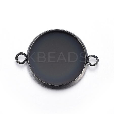 304 Stainless Steel Cabochon Connector Settings STAS-L211-04D-B-1