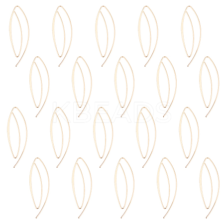 20Pcs Brass Spiral Oval Dangle Earrings EJEW-BC0001-11-1