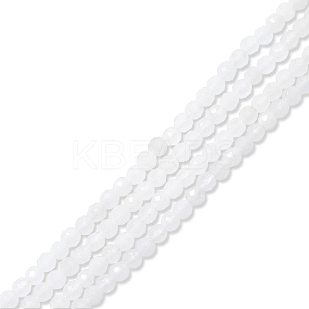 2 Strands Natural White Jade Beads Strands G-DC0001-49-1