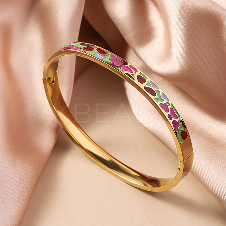 304 Stainless Steel Enamel Bangles FS-WG30162-08-1