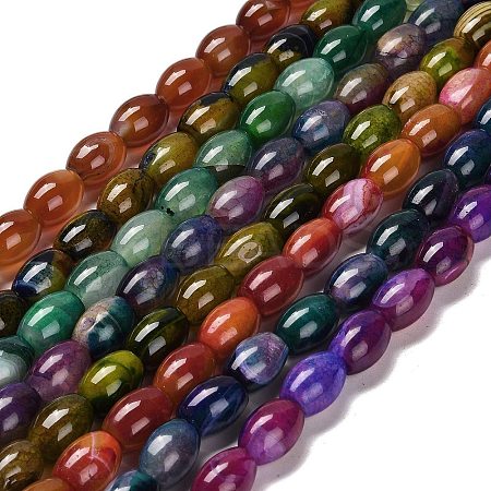 Natural Agate Beads Strands G-B079-E01-01-1