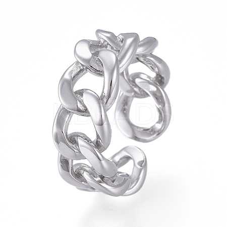 Brass Cuff Rings RJEW-K232-19P-1