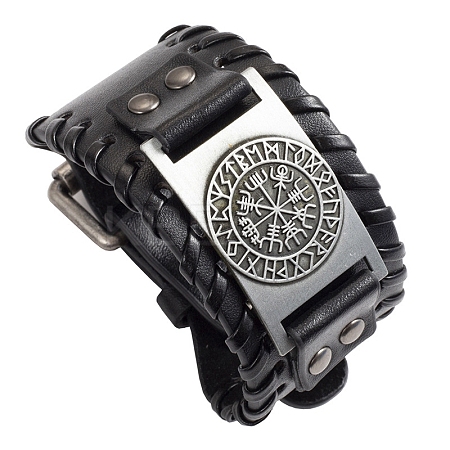 Imitation Leather Braided Bracelets PW-WG41850-01-1