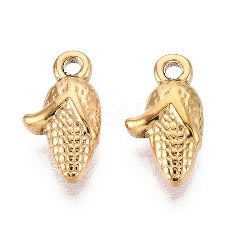 304 304 Stainless Steel Corn Charms STAS-T067-46G-1
