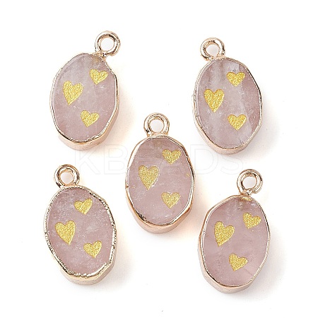 Natural Rose Quartz Pendants G-C102-08D-G-1