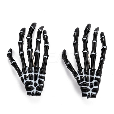 Halloween Skeleton Hands Bone Hair Clips PHAR-H063-A02-1