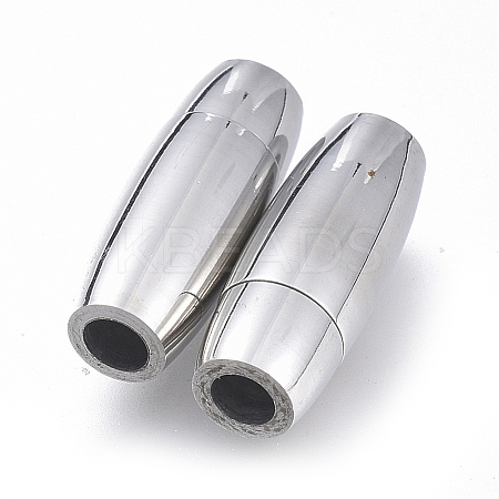 Tarnish Resistant 304 Stainless Steel Magnetic Clasps with Glue-in Ends LS-STAS-D242-04P-1