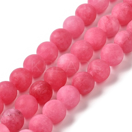Natural Dyed White Jade Beads Strands G-M402-B01-04-1