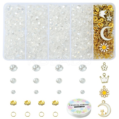 DIY Electroplate Glass Beads Bracelets Jewelry Set DIY-YW0009-75-1