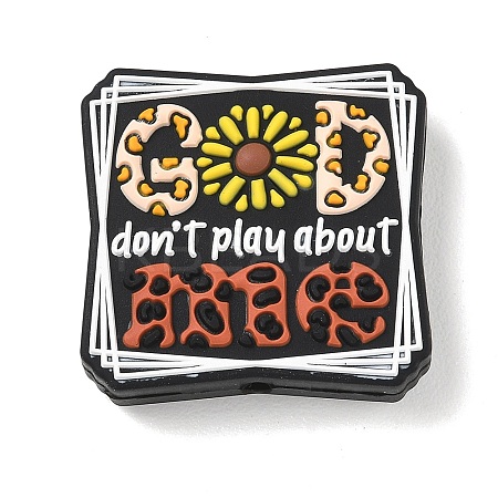 Inspirational Silicone Beads SL-CBAF318-C05-1