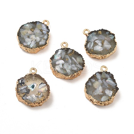 Transparent Resin Pendants CRES-F022-03D-1