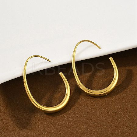 304 Stainless Steel Teardrop Dangle Earrings EJEW-S272-05G-1