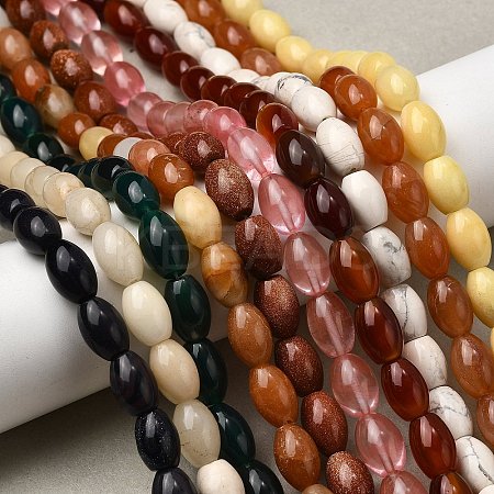 Natural & Synthetic Mixed Gemstone Beads Strands G-K362-I-04-1