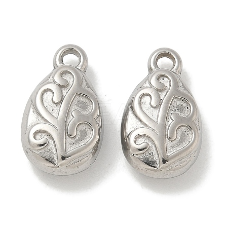 Anti-Tarnish 304 Stainless Steel Charms STAS-Q334-02P-1