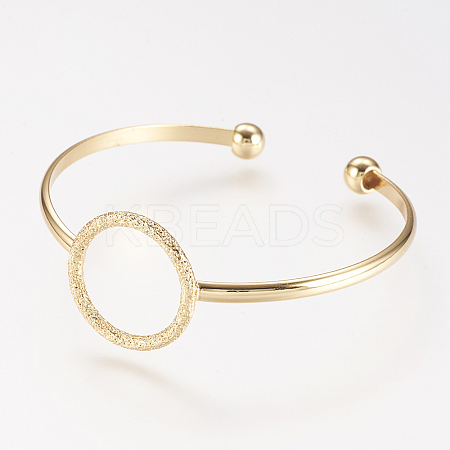 Brass Cuff Bangle LS-BJEW-P168-F09-1