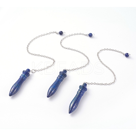 Natural Lapis Lazuli Pointed Dowsing Pendulums G-J386-A05-1