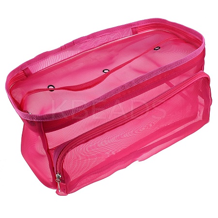 Nylon Mesh Zipper Knitting Bag PW-WG54807-02-1