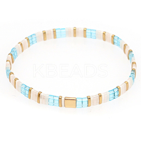 Bohemian Glass Seed Beaded Stretch Bracelets JM4508-40-1